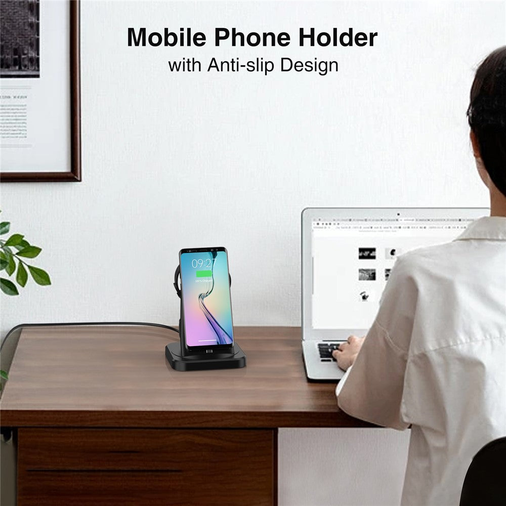 W-07 4-in-1 Wireless Charger for Samsung Galaxy S10 / S9 / Galaxy Watch Active / Active2 / Watch3 / 4 / 5 Series Charging Station