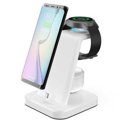 W-07 4-in-1 Wireless Charger for Samsung Galaxy S10 / S9 / Galaxy Watch Active / Active2 / Watch3 / 4 / 5 Series Charging Station
