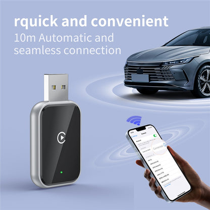 348 Wireless CarPlay Adapter for iPhone Convert Wired to Wireless Compatible with Built-In CarPlay Cars