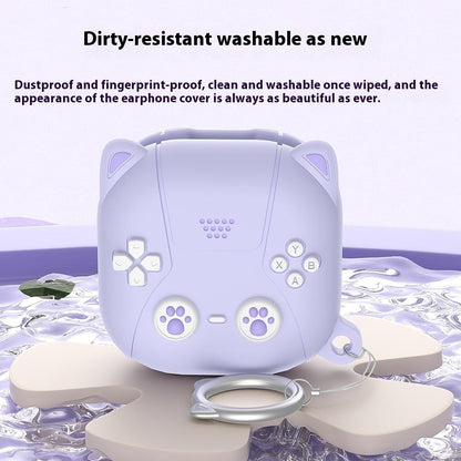 For Samsung Galaxy Buds Live / Buds Pro / Buds2 / Buds2 Pro / Buds FE Case Cute Cat Liquid Silicone Earphone Cover