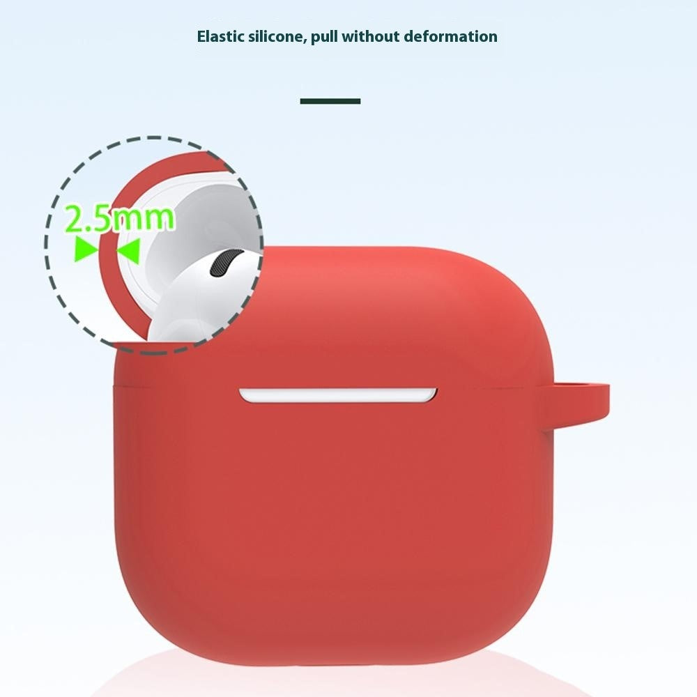 6 in 1 Headset Accessories for AirPods 4 Silicone Case + Carrying Strap + Earphone Holder + Ear Hooks + Neck Strap + Keychain