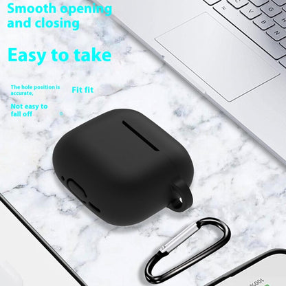 6 in 1 Headset Accessories for AirPods 4 Silicone Case + Carrying Strap + Earphone Holder + Ear Hooks + Neck Strap + Keychain