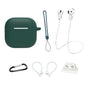 6 in 1 Headset Accessories for AirPods 4 Silicone Case + Carrying Strap + Earphone Holder + Ear Hooks + Neck Strap + Keychain