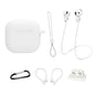 6 in 1 Headset Accessories for AirPods 4 Silicone Case + Carrying Strap + Earphone Holder + Ear Hooks + Neck Strap + Keychain
