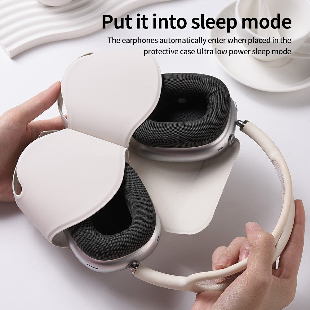 For Airpods Max Case with Sleep Mode PU Leather Headphone Cover