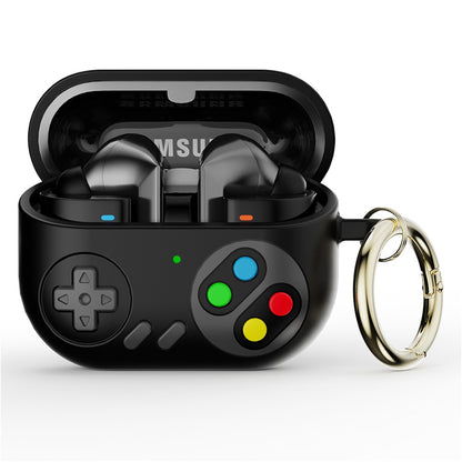 For Samsung Galaxy Buds3 Pro Silicone Case Game Console Shape Wireless Earbuds Shell with Hook