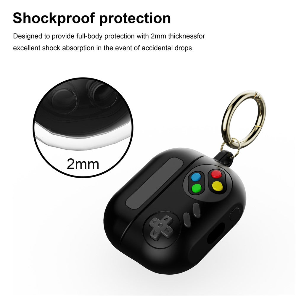 For Samsung Galaxy Buds3 Pro Silicone Case Game Console Shape Wireless Earbuds Shell with Hook
