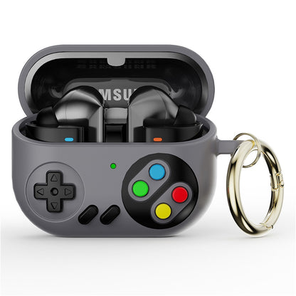 For Samsung Galaxy Buds3 Pro Silicone Case Game Console Shape Wireless Earbuds Shell with Hook
