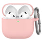 AHASTYLE WG163 For AirPods 4 Silicone Case Earphone Cover with Carabiner