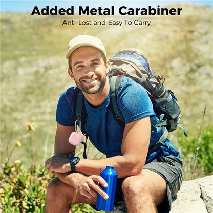 AHASTYLE WG163 For AirPods 4 Silicone Case Earphone Cover with Carabiner