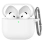 AHASTYLE WG163 For AirPods 4 Silicone Case Earphone Cover with Carabiner