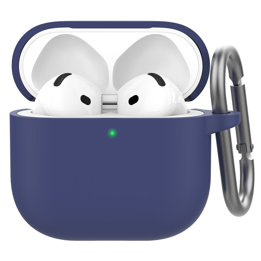 AHASTYLE WG163 For AirPods 4 Silicone Case Earphone Cover with Carabiner