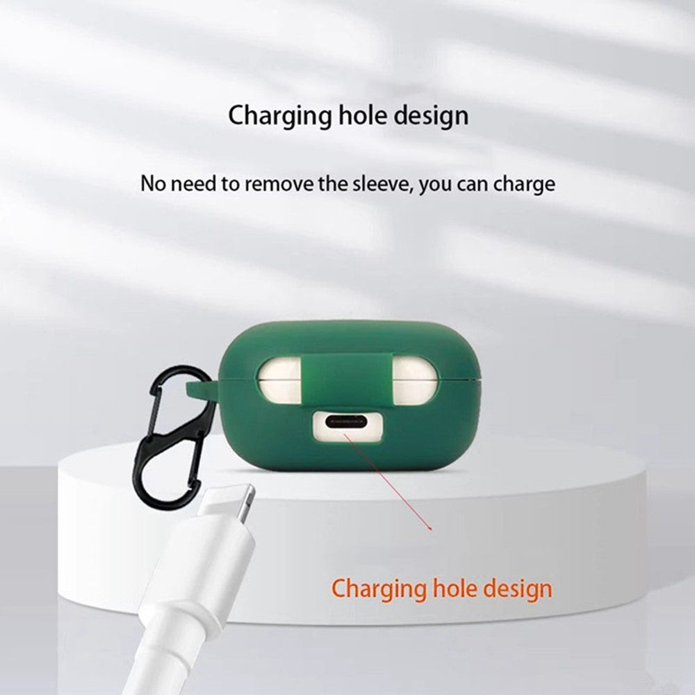 For Samsung Galaxy Buds Core Silicone Case Wireless Earphones Protective Cover with Anti-Lost Buckle