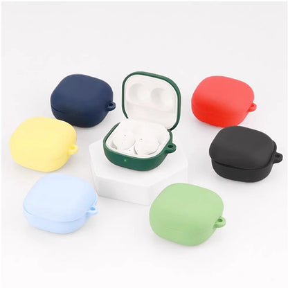 For Samsung Galaxy Buds Core Silicone Case Wireless Earphones Protective Cover with Anti-Lost Buckle