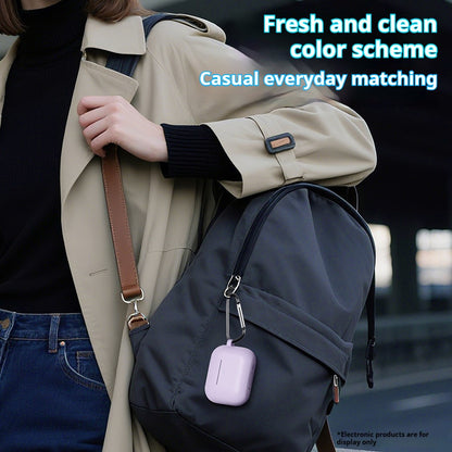 For AirPods Pro 3 Silicone Case Soft Wireless Earbud Organizer Cover with Carabiner