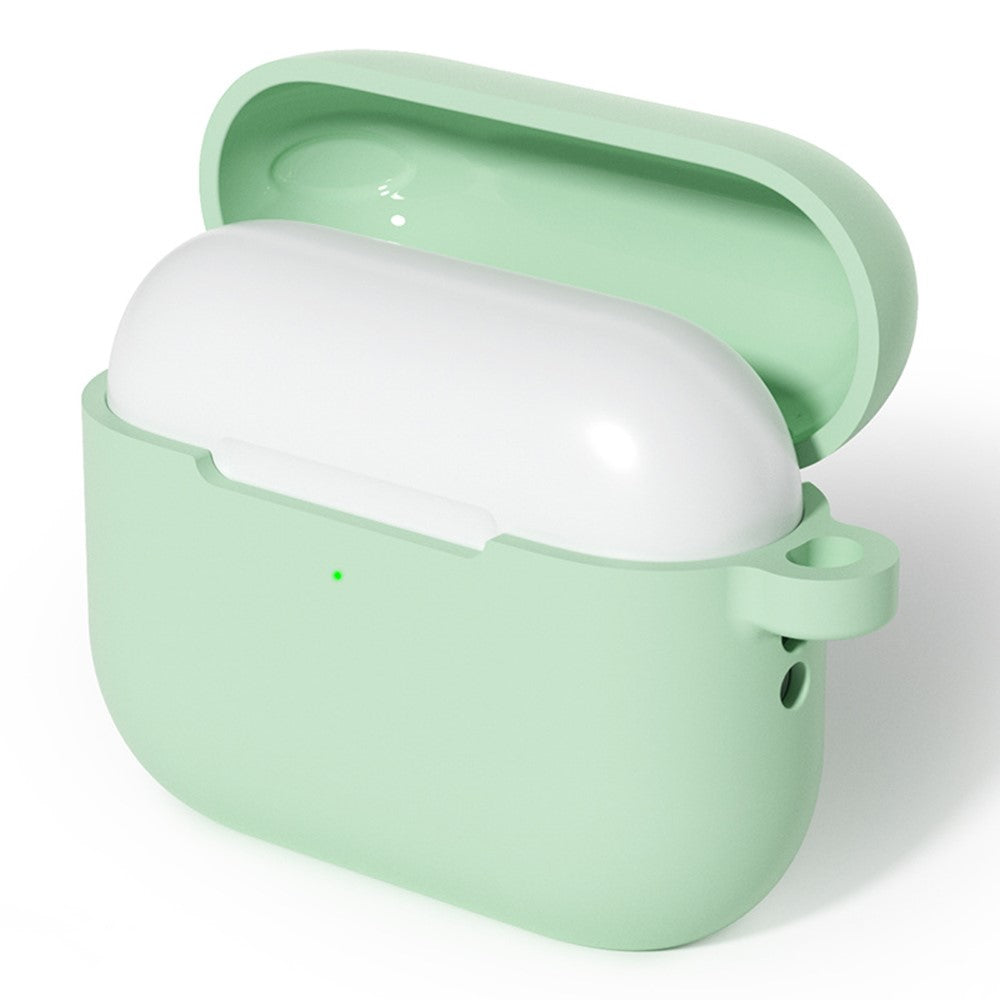 For AirPods Pro 3 Silicone Case Soft Wireless Earbud Organizer Cover with Carabiner