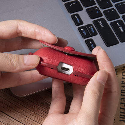 For AirPods Pro 3 Charging Case Cover Backpack Style Leather + PC Earbuds Protective Case