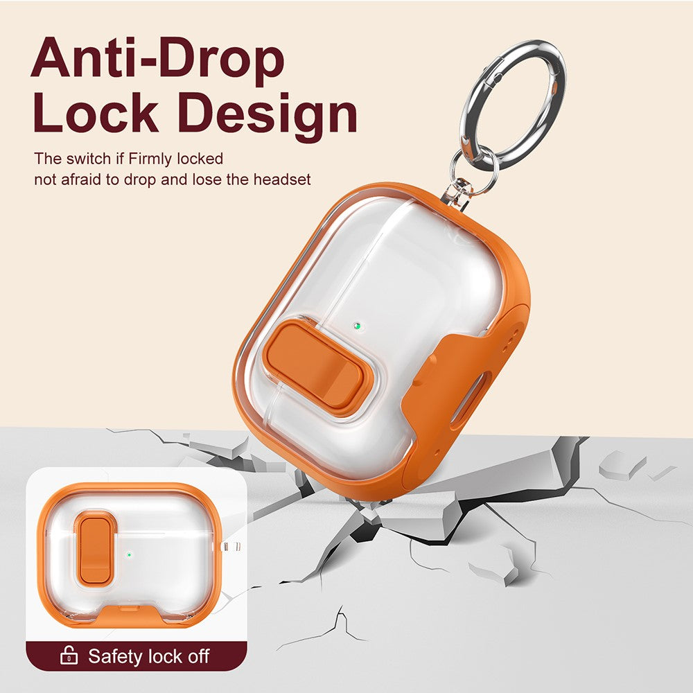 For AirPods Pro 2 Case TPU PC Earbuds Protective Cover with Switch  /  Stand  /  Carrying Hook