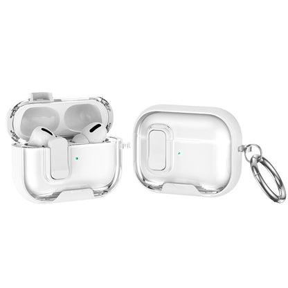 For AirPods Pro 2 Case TPU PC Earbuds Protective Cover with Switch  /  Stand  /  Carrying Hook