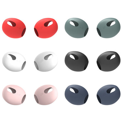For Apple AirPods 3 2 Pairs Anti-slip Silicone Earbuds Cover Ultra-thin Bluetooth-compatible Earphones Tips