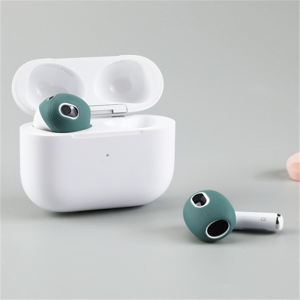 For Apple AirPods 3 2 Pairs Anti-slip Silicone Earbuds Cover Ultra-thin Bluetooth-compatible Earphones Tips