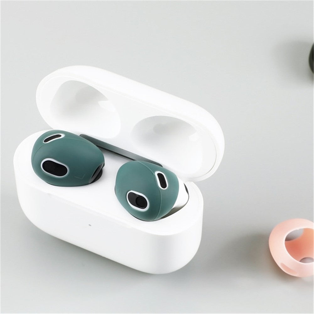 For Apple AirPods 3 2 Pairs Anti-slip Silicone Earbuds Cover Ultra-thin Bluetooth-compatible Earphones Tips