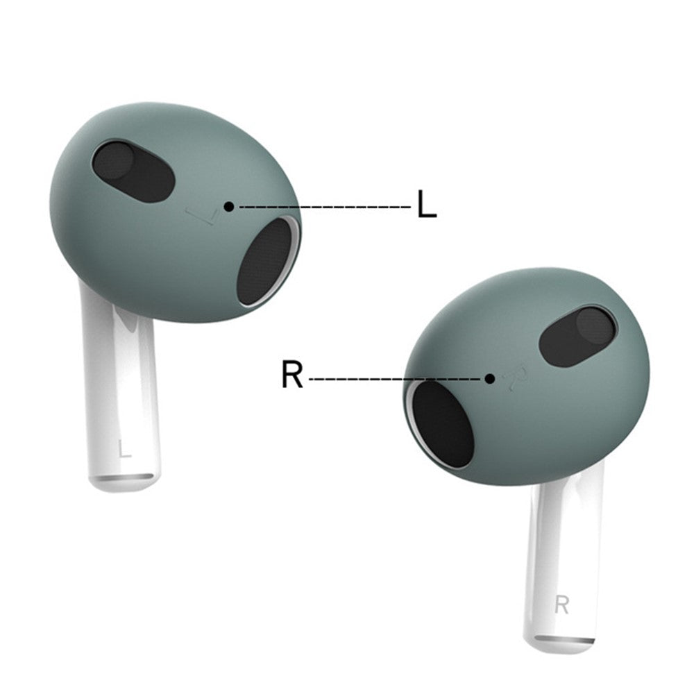For Apple AirPods 3 2 Pairs Anti-slip Silicone Earbuds Cover Ultra-thin Bluetooth-compatible Earphones Tips