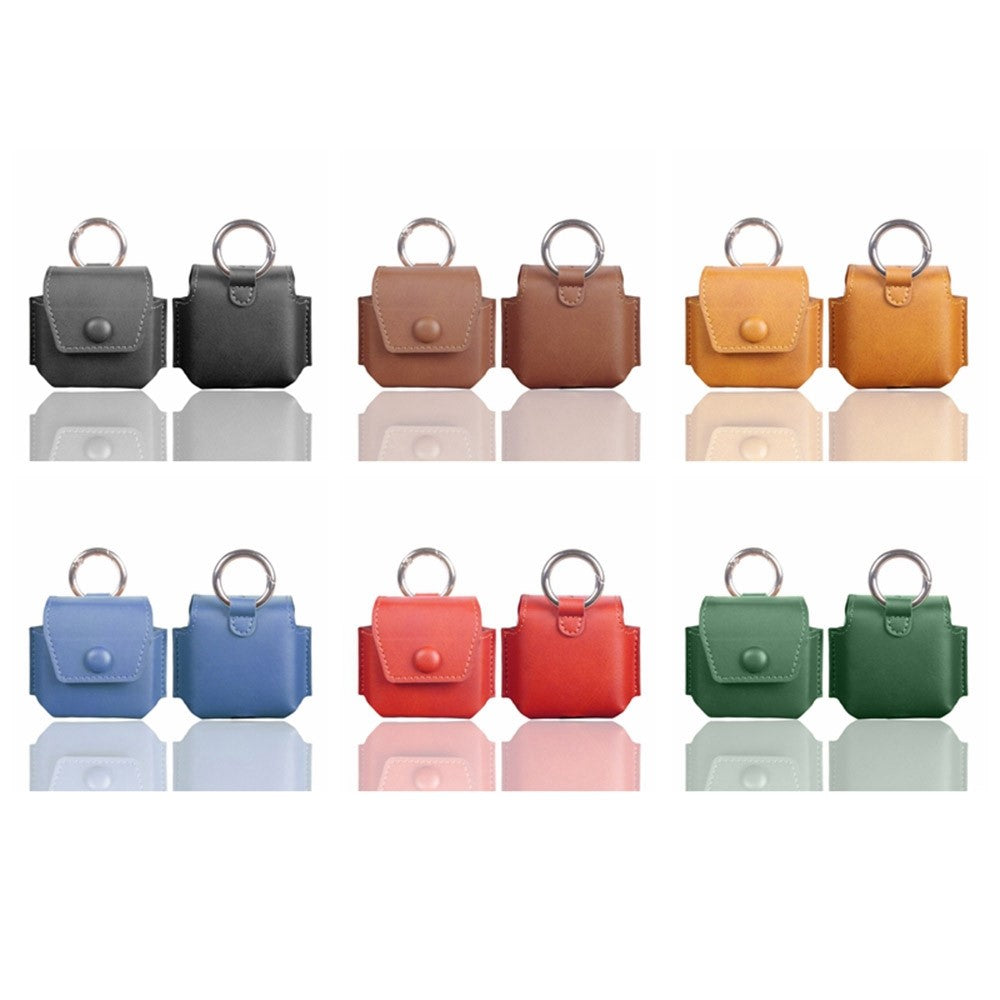 For Samsung Galaxy Buds2 / Buds Live / Buds Pro Bluetooth-compatible Earphone Crazy Horse Texture PU Leather Protective Bag Anti-scratch Anti-drop Cover