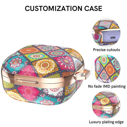 AHASTYLE DD-WG01-G Earphone Case for Samsung Galaxy Buds Pro / Buds Live / Buds2 / Buds Pro 2 , Hard PC IMD Pattern Protective Cover