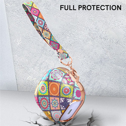 AHASTYLE DD-WG01-G Earphone Case for Samsung Galaxy Buds Pro / Buds Live / Buds2 / Buds Pro 2 , Hard PC IMD Pattern Protective Cover