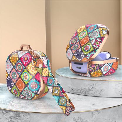 AHASTYLE DD-WG01-G Earphone Case for Samsung Galaxy Buds Pro / Buds Live / Buds2 / Buds Pro 2 , Hard PC IMD Pattern Protective Cover