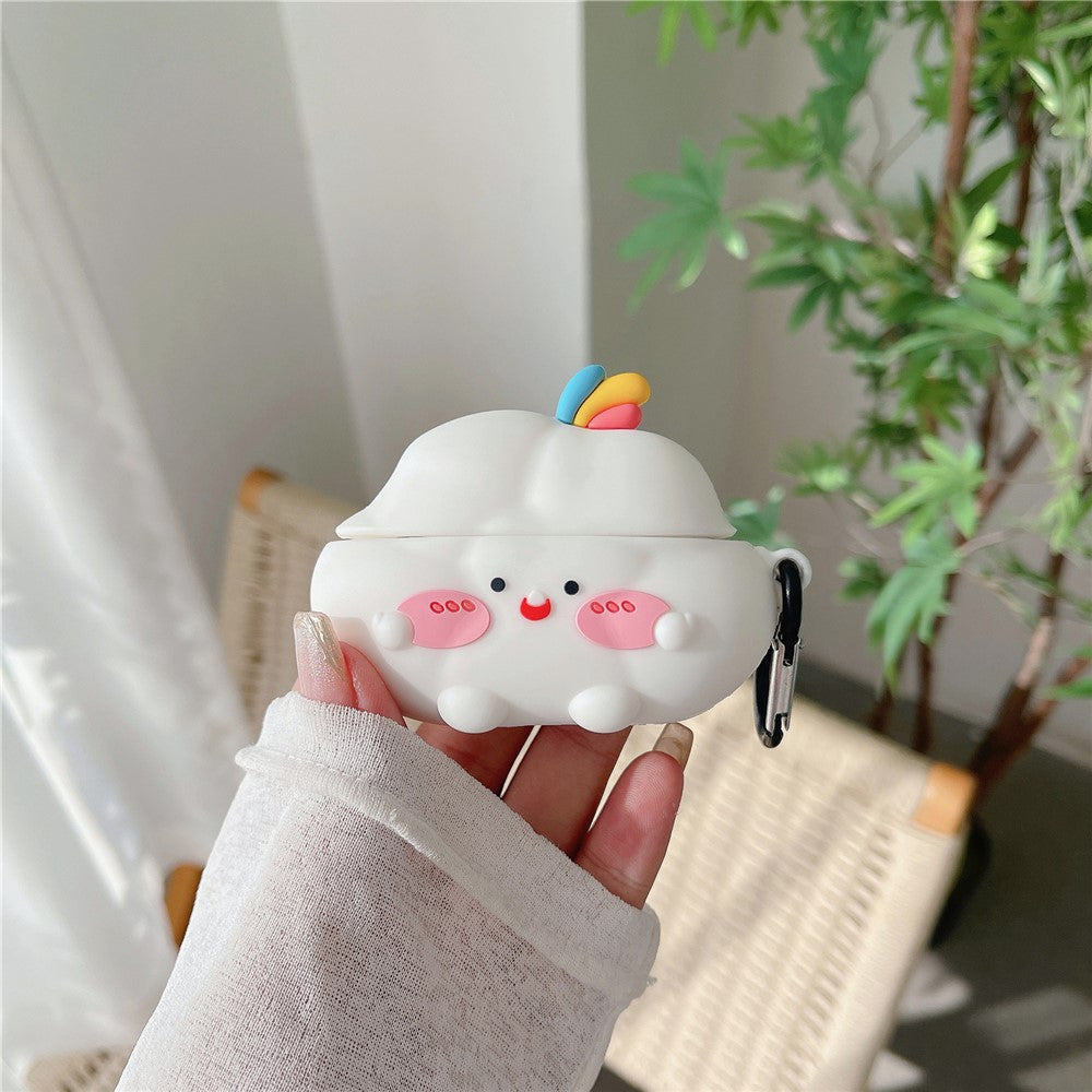 For Apple AirPods Pro / Pro 2 Earphone Case Cute Cloud Design Bluetooth-compatible Earbud Silicone Cover