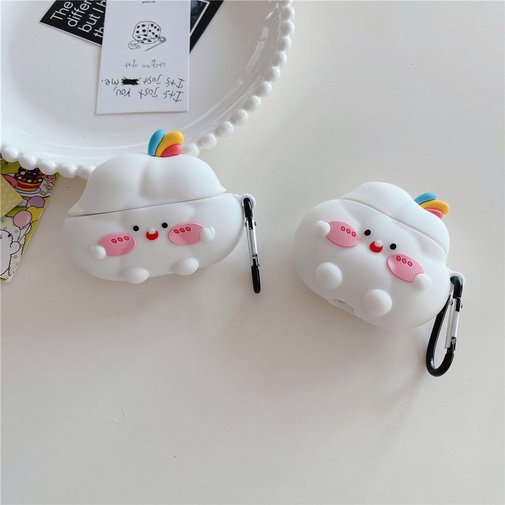 For Apple AirPods Pro / Pro 2 Earphone Case Cute Cloud Design Bluetooth-compatible Earbud Silicone Cover