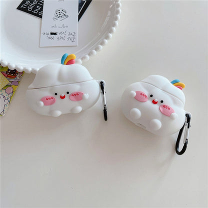 For Apple AirPods Pro / Pro 2 Earphone Case Cute Cloud Design Bluetooth-compatible Earbud Silicone Cover