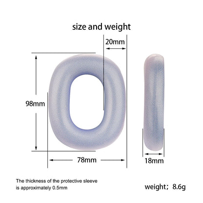 For AirPods Max with USB-C / Max Headphone Silicone Earmuff Shell Earpad Cover Headband Cover Crossbeam Cover Set