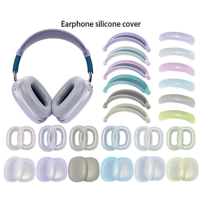For AirPods Max with USB-C / Max Headphone Silicone Earmuff Shell Earpad Cover Headband Cover Crossbeam Cover Set