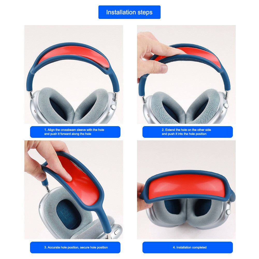 For AirPods Max with USB-C / Max Headphone Silicone Earmuff Shell Earpad Cover Headband Cover Crossbeam Cover Set