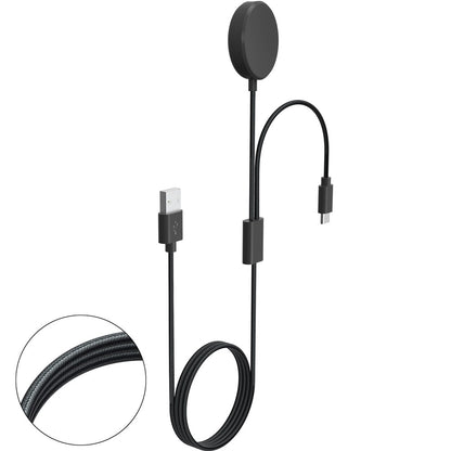 For Samsung Galaxy Watch 5 40mm 44mm / Watch 5 Pro 45mm Charger 1.15m 2-in-1 Watch Charger Type-C PD Wireless Charging Station Dock
