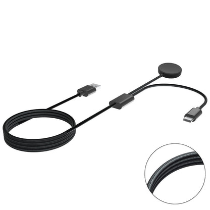For Samsung Galaxy Watch 5 40mm 44mm / Watch 5 Pro 45mm Charger 1.15m 2-in-1 Watch Charger Type-C PD Wireless Charging Station Dock