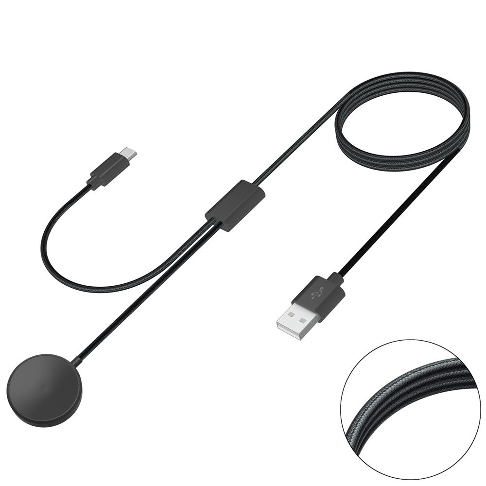 For Samsung Galaxy Watch 5 40mm 44mm / Watch 5 Pro 45mm Charger 1.15m 2-in-1 Watch Charger Type-C PD Wireless Charging Station Dock