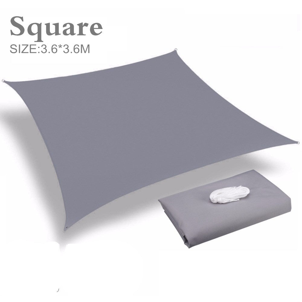 Waterproof Sun Shelter Beach Camping Patio Pool Awning Tent Shelter - Grey/Rectangle/Size: 2 x 3m