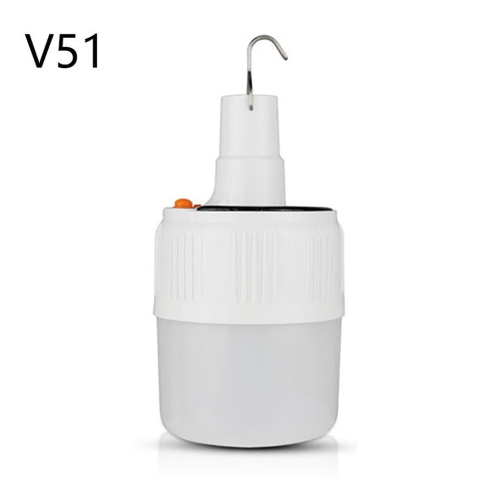 V51 Solar Light Bulb Portable Rechargeable LED Camping Lamp for Outdoor Night Market