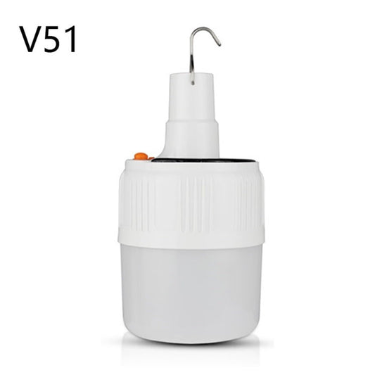 V51 Solar Light Bulb Portable Rechargeable LED Camping Lamp for Outdoor Night Market