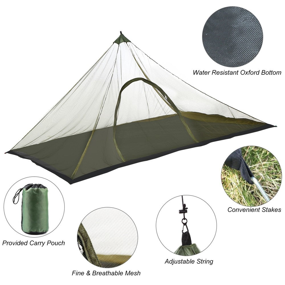 Outdoor Sports Mesh Tent Backpacking Hiking Camping Tent with Carrying Bag